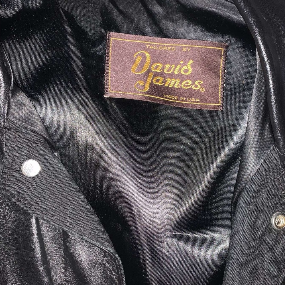 David James vintage medium leather jacket